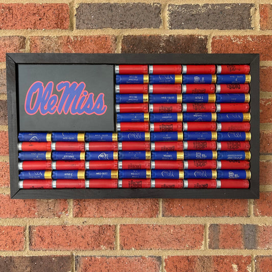 Ole Miss Shotgun Shell Flag