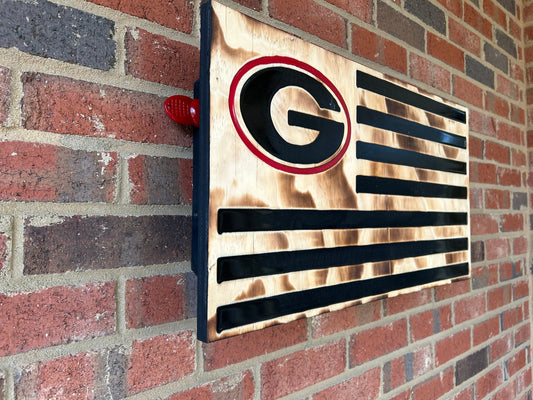 UGA flag with secret lock and concealed compartment