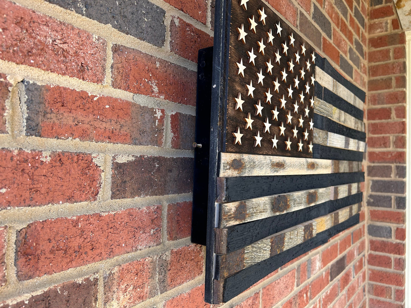 Bourbon Barrel Flag with concealment compartment