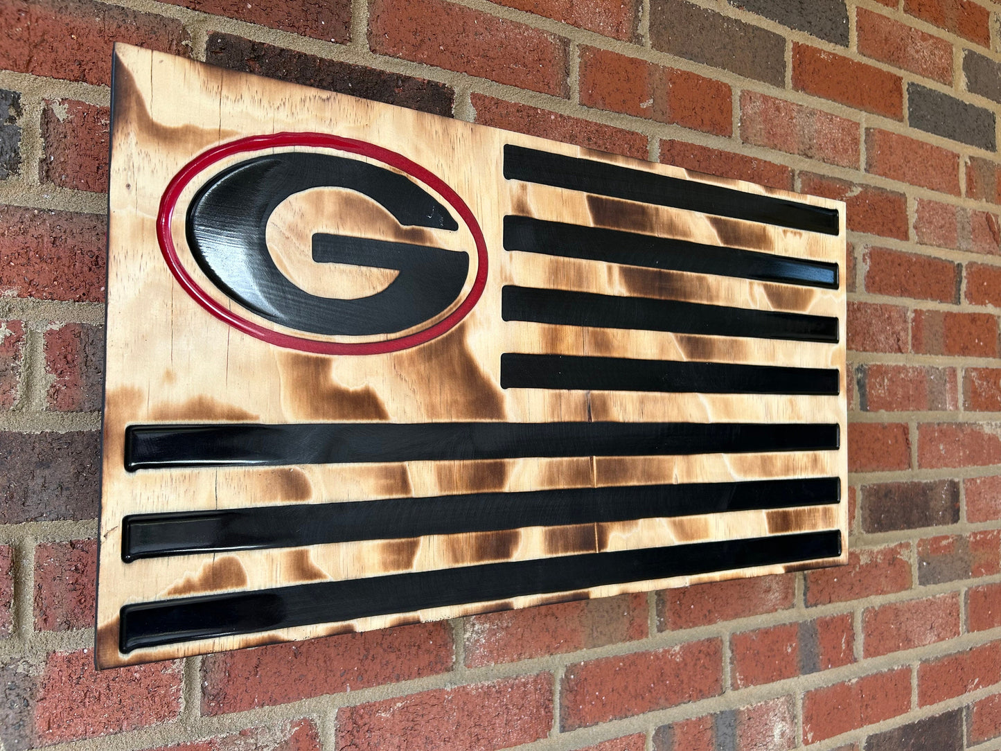 UGA flag with secret lock and concealed compartment