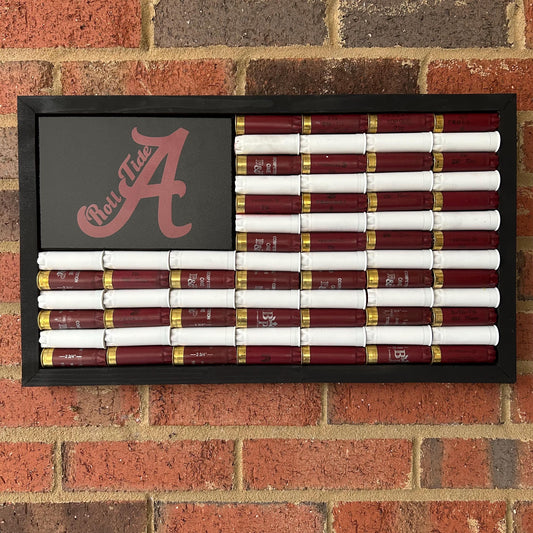 Bama Roll Tide Shotgun Shell Flag